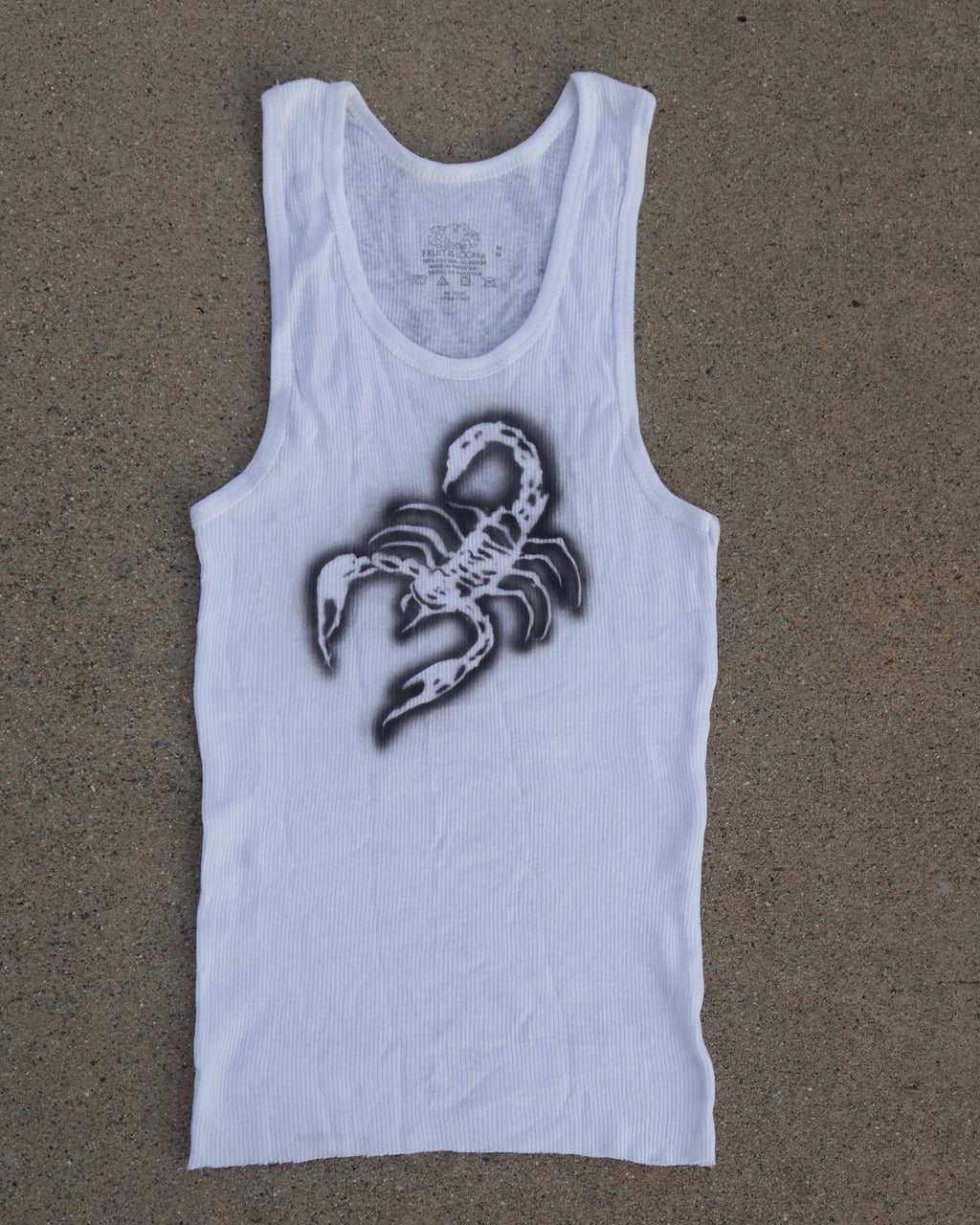 RIBBED SC0RPION TANK — WHITE